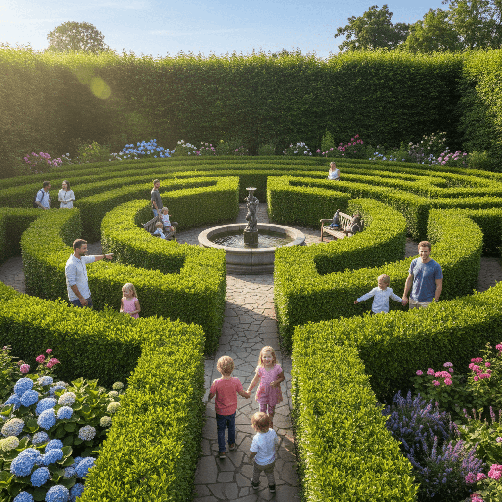 Nature maze activity for visitors to explore