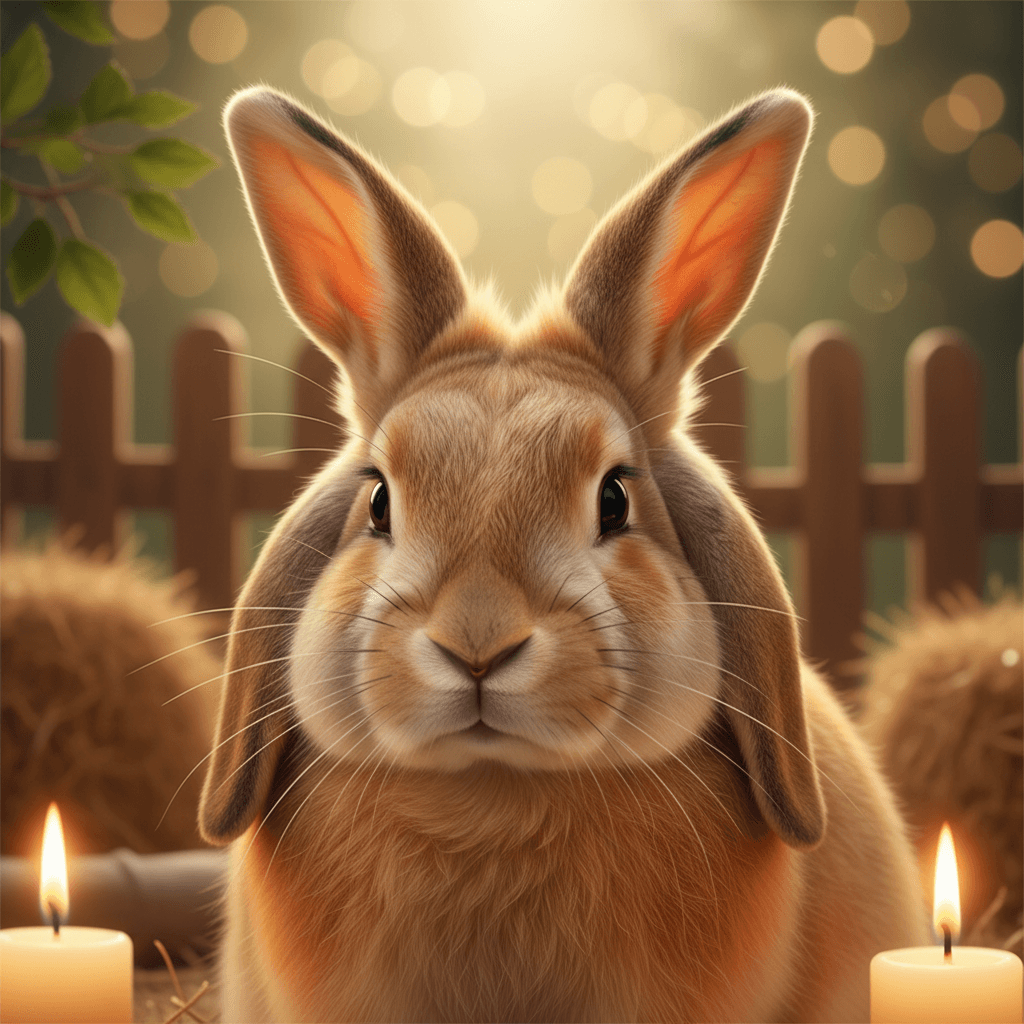 Close-up of a giant bunny